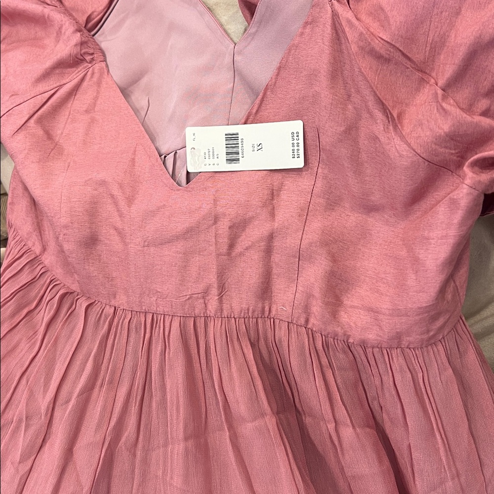 Anthropologie Nirmooha Puffed Sleeve Colorblocked Maxi Dress - Picture 7 of 7